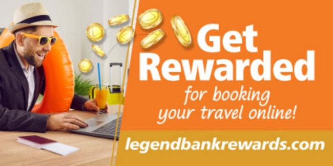 Get rewarded for booking your travel online.