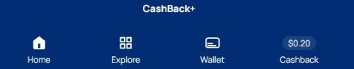 Cashback+ wallet balance screenshot