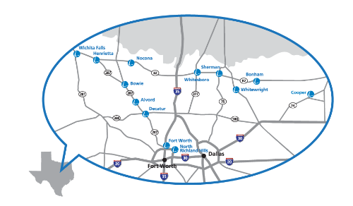 Map of branch locations