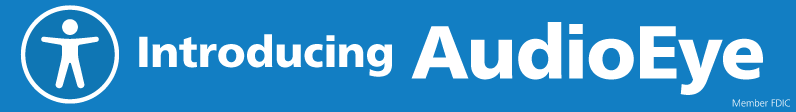 Introducing AudioEye graphic with AudioEye accessibility icon