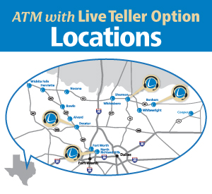 ATM with Live Teller locations