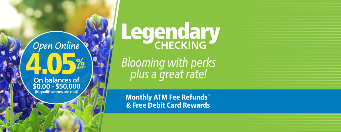 Legendary checking blooming with perks plus a great rate.