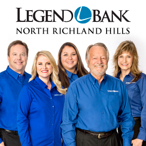 North Richland Hills Team includes Terry King, Commercial Lender, SVP; Kristen Smith, Mortgage Lender, NMLS ID 2318048; Michelle Petrie, Branch Manager, AVP; Mike Rigby, South Regional President, EVP; Mindy Monroe, Branch President, SVP